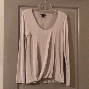 Gray/cream top by Banana Republic